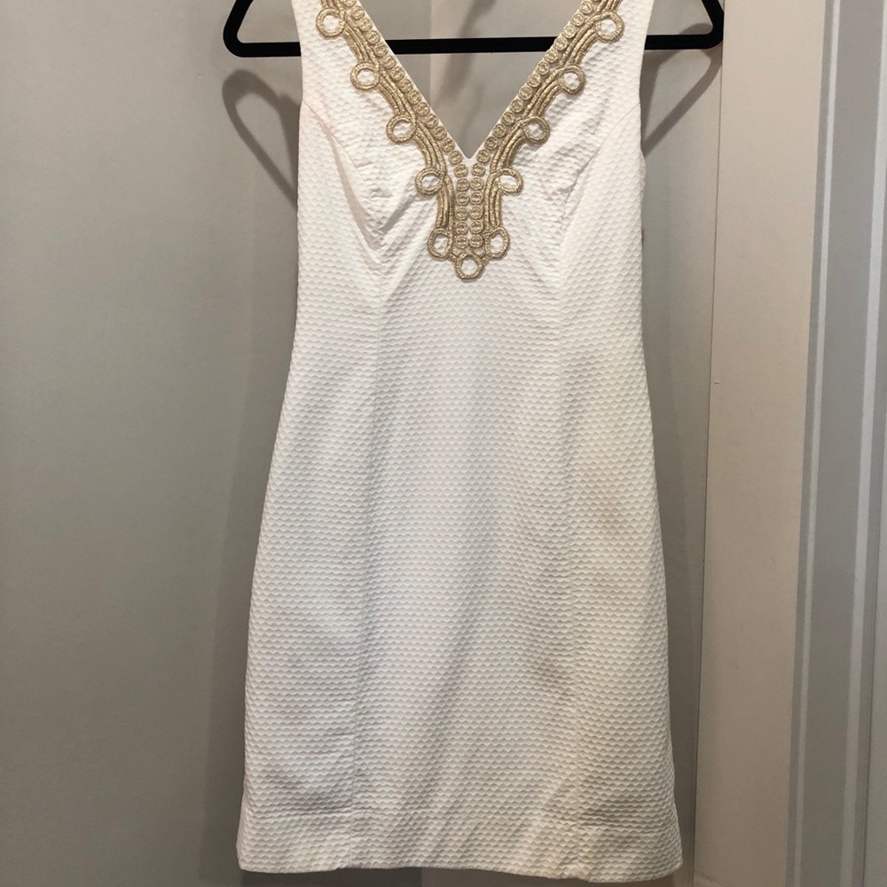 Lilly Pulitzer white fitted dress